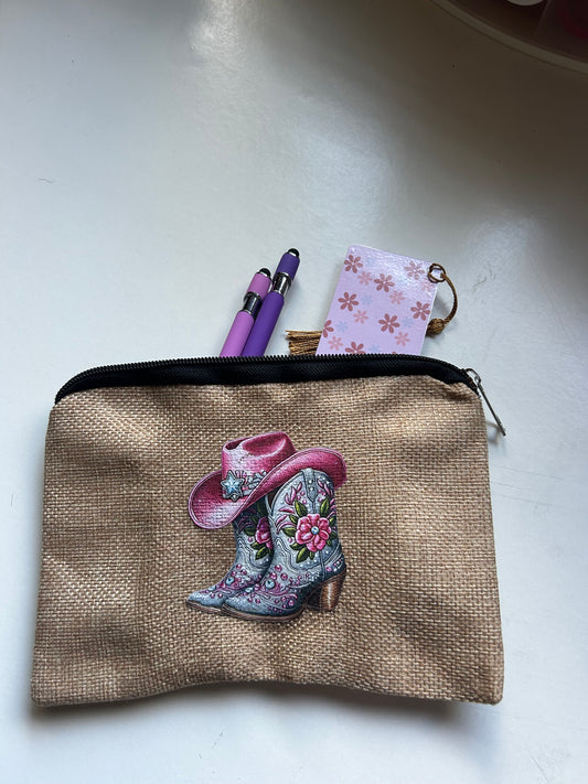 Aesthetic Zipper Pouch – Canvas Makeup Bag & Pencil Case in 8 Designs