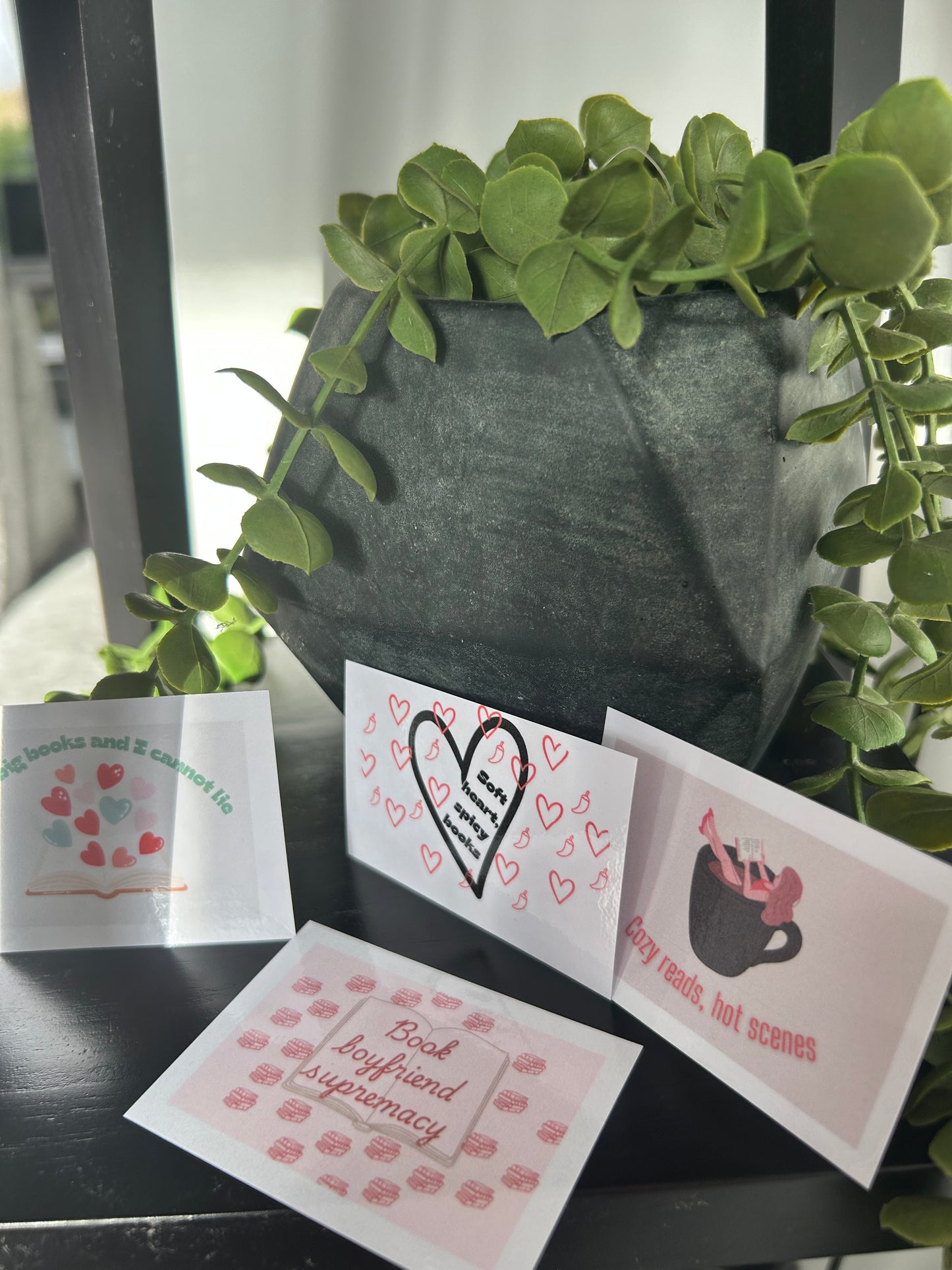 Book Themed Vinyl Sticker Pack (4) | Waterproof Reader Stickers for Planners, Laptops & Water Bottles