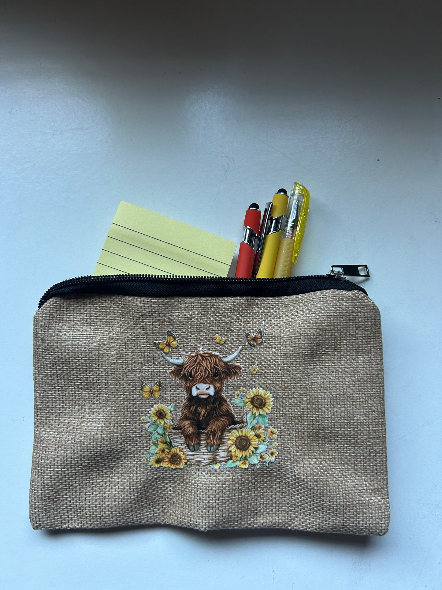 Aesthetic Zipper Pouch – Canvas Makeup Bag & Pencil Case in 8 Designs