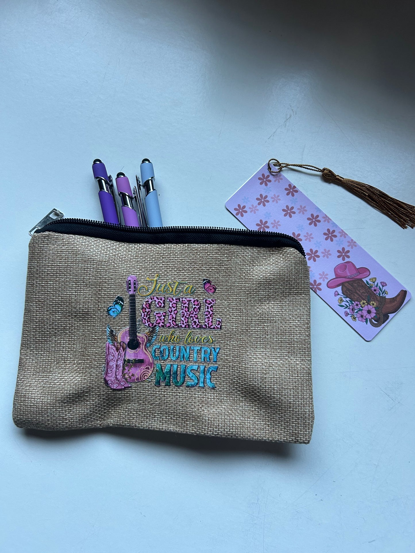 Aesthetic Zipper Pouch – Canvas Makeup Bag & Pencil Case in 8 Designs