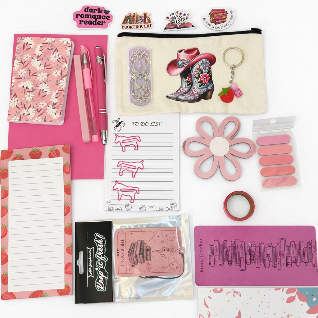 Cute Aesthetic Stationery Set with Pouch – Journal, Pens, Stickers & Notepad Gift Set